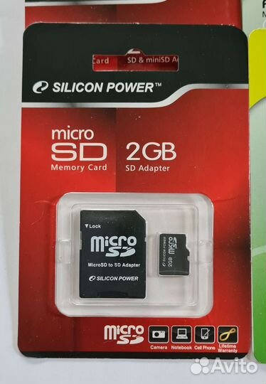 Карта памяти micro sd 2 GB, 4 GB