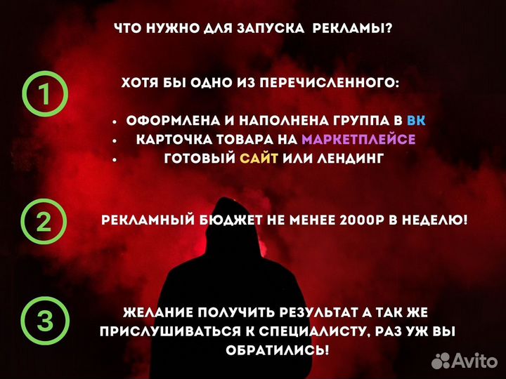 Таргетолог, реклама в Яндекс, vk, авито, рся