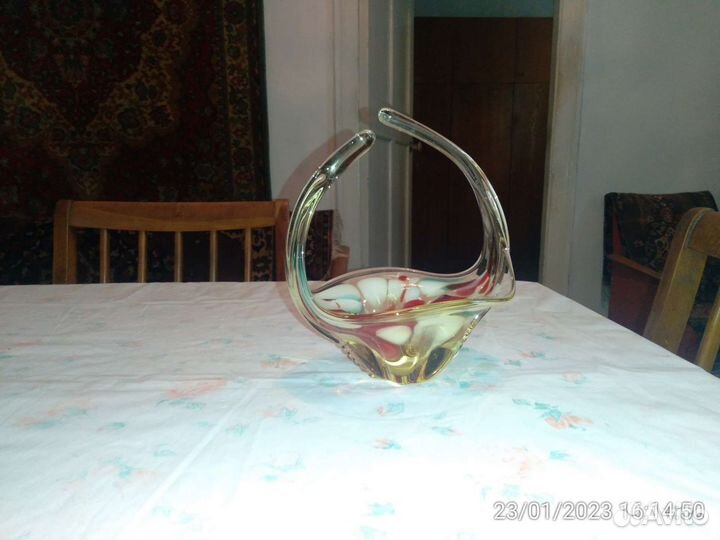 Ваза цветное стекло СССР