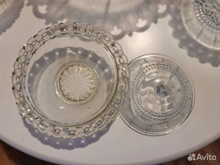 Цветное стекло ссср,сервиз Ажурный