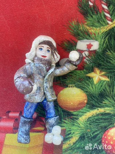 Ватные елочные игрушки