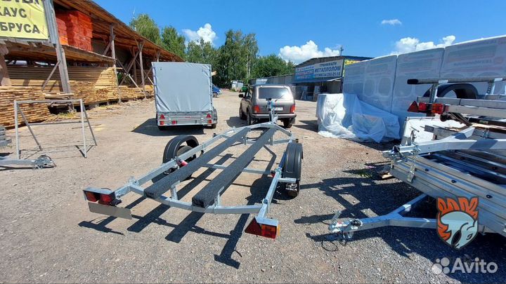 Прицеп 1Е.101 для перевозки лодки. Доставляем