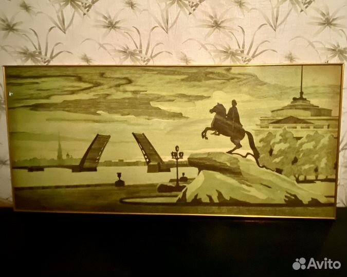 Панно «белые ночи», натуральное дерево