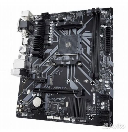 Материнская плата b450m s2h