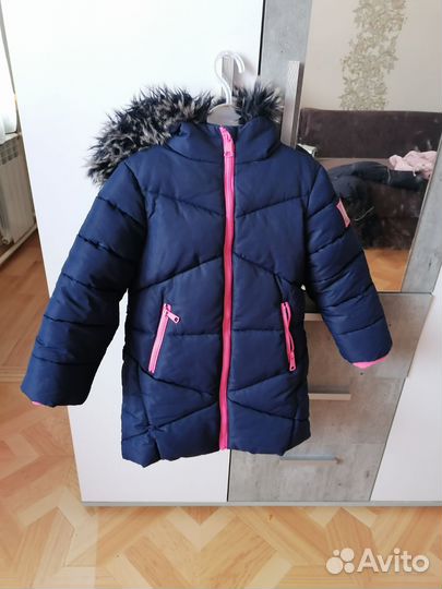 Пуховик для девочки 110