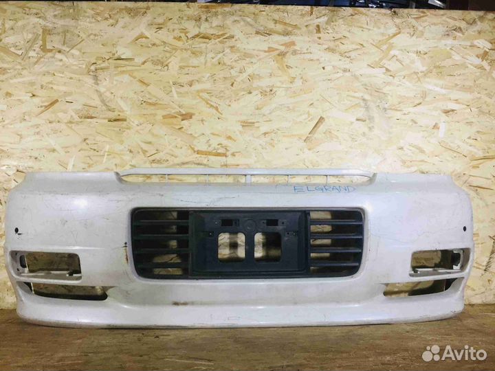 Бампер передний Рестайл Nissan Elgrand E50 Белыйца