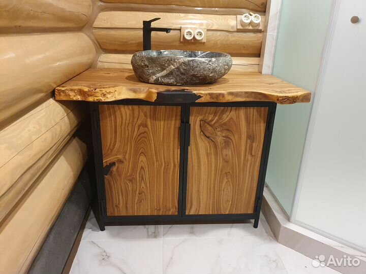 Тумба в ванную из массива карагача