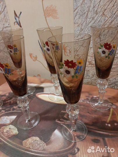 Фужеры Суздаль хрустальное стекло,Гусь Хрустальный