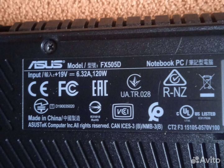 Игровой ноутбук asus tuf gaming fx 505