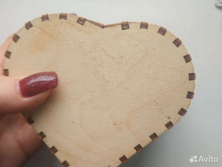 Шкатулки деревянная Сердце, шкатулка пластик СССР