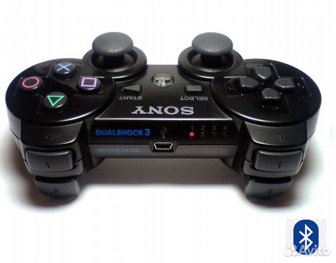 Джойстик PS3 беспроводной черный Bluetooth