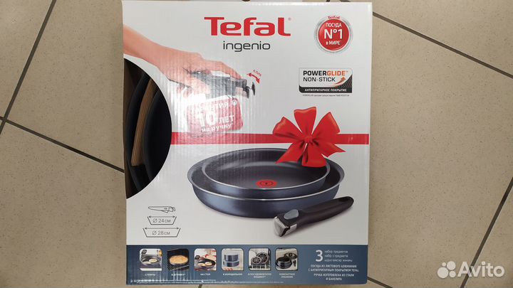 Набор сковородок Tefal Ingenio 24,28см,съемн ручка