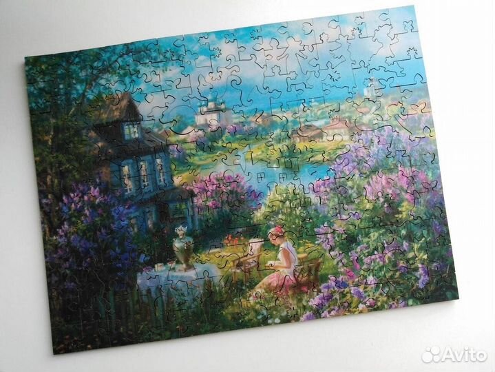 Деревянный пазл Домик в сирени (davici)