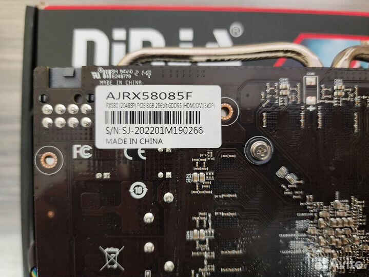 Видеокарта 8Gb Sinotex Ninja RX 580 б/у