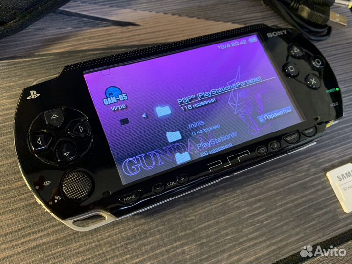 Sony PSP 1004 Piano Black 64gb 7500 игр (комплект)