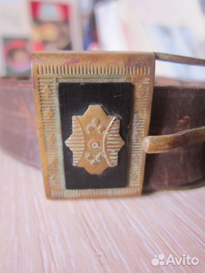 Ремень кожа пряжка латунь
