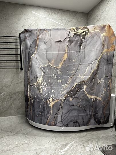 Штора для ванной тканевая