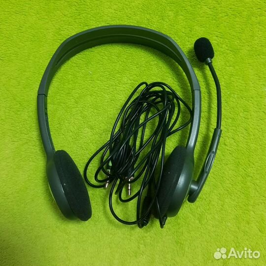 Наушники с микрофоном logitech