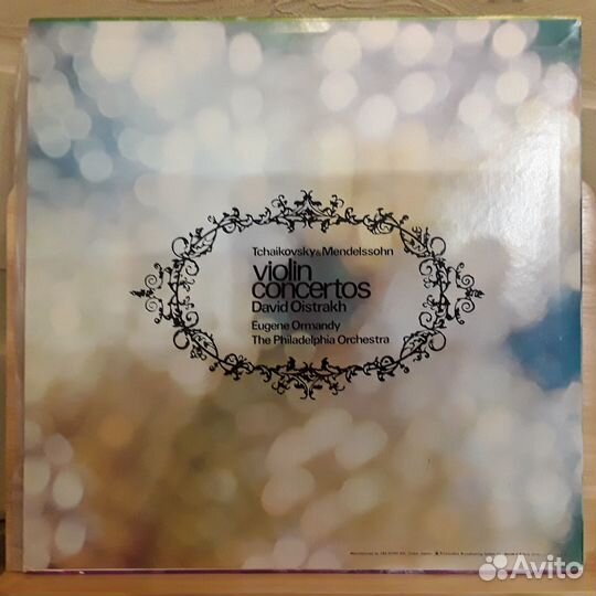 Tchaikovsky, mendelssohn Violin Concertos. ойстрах