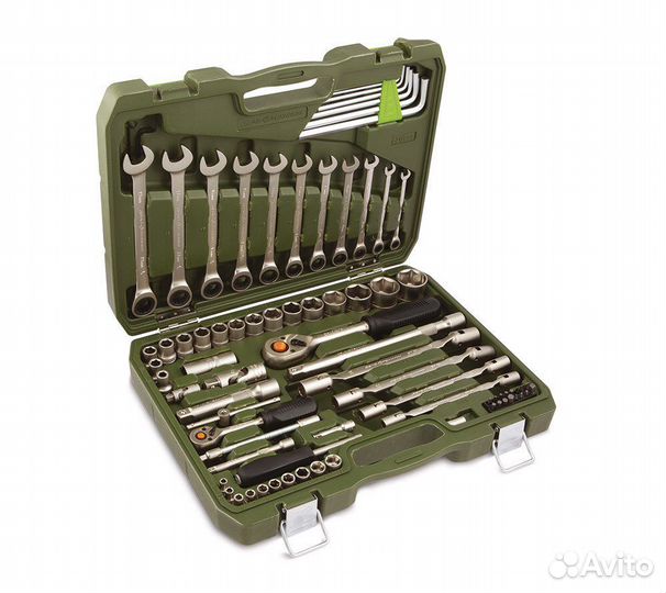 Набор инструмента с трещоточными ключами 77 пр