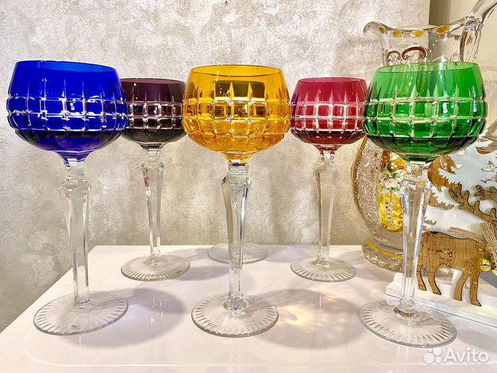 Цветной хрусталь Бокалы Германия h 20 см