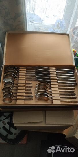 Набор столовых приборов мельхиор СССР