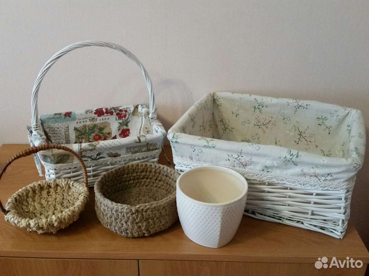 Корзина плетеная кашпо