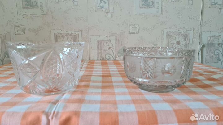 Салатник хрустальный средний цена указана за шт