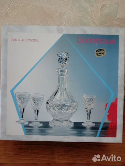 Графин с рюмками богемия