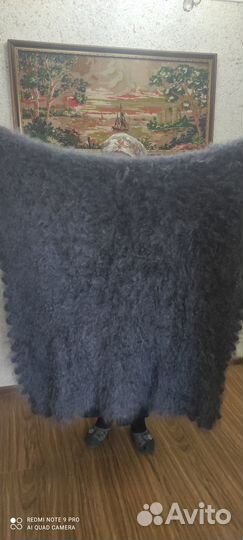 Теплый пуховый платок