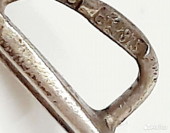 Подвеска серебряная 875пр с сиреневым камнем