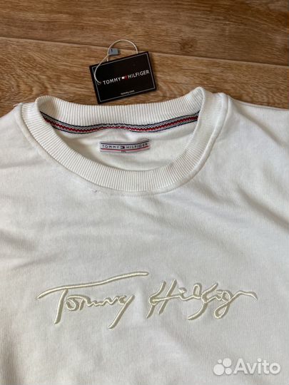 Толстовка мужская белая tommy hilfiger XXL