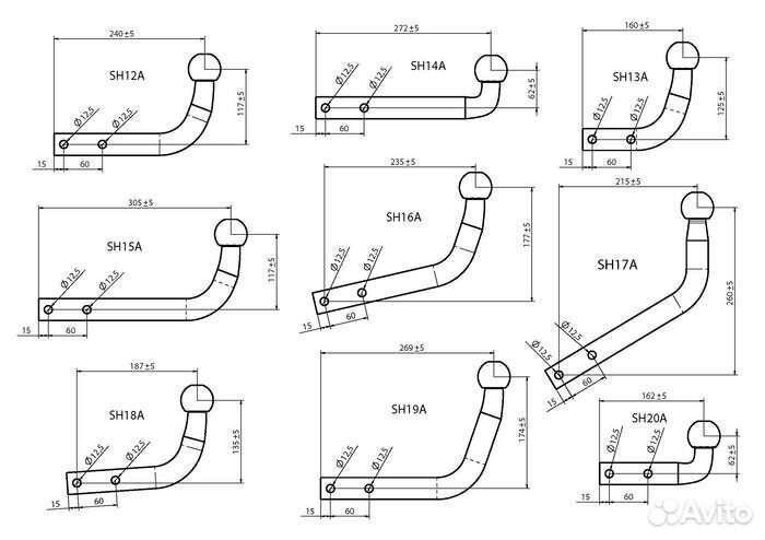 Шар тип A сталь черный