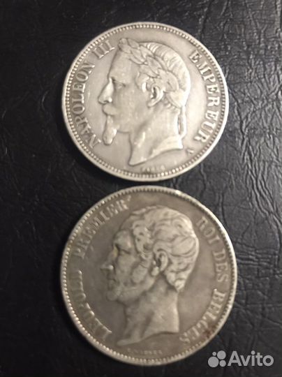 Монеты 5 франков 1851, 1870
