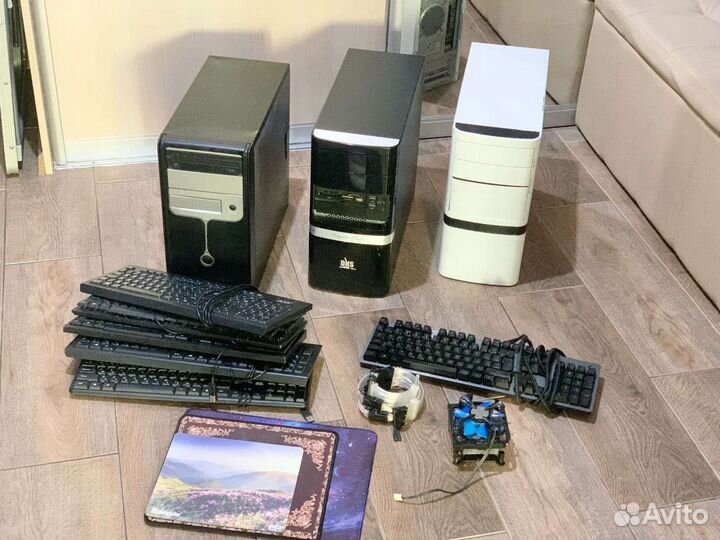 3 Компа, Logitech G413, Клавы, Кулер, RGB Кабели