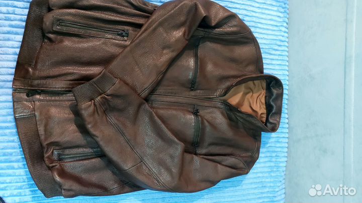 Кожаная куртка мужская Кhimeone 4XL