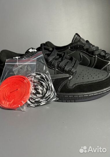 Кроссовки Travis Scott X Air Jordan 1 Low Black Ph