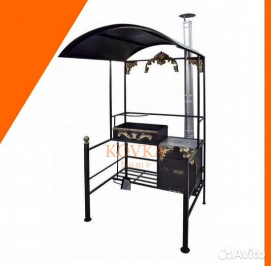 Кованный мангал «Амстердам» с крышей