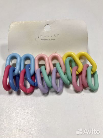 Крупные серьги бижутерия