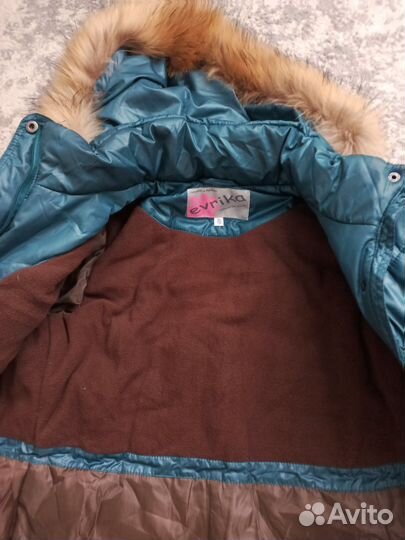 Пуховик зимний женский 40 размерголубой