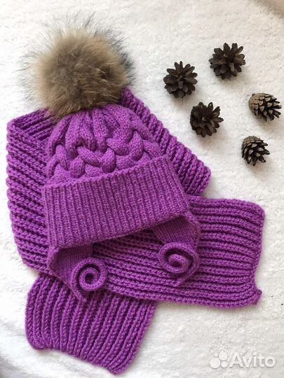 Комплект шапка, шарф