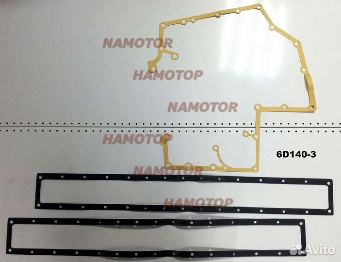 Ремкомплект двигателя komatsu 6D140-3. Полный Верх+Низ