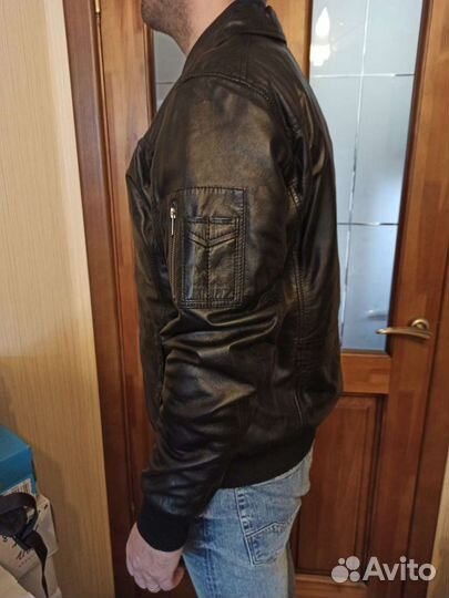 Кожаная куртка, бомбер Rhode Island р.50-52