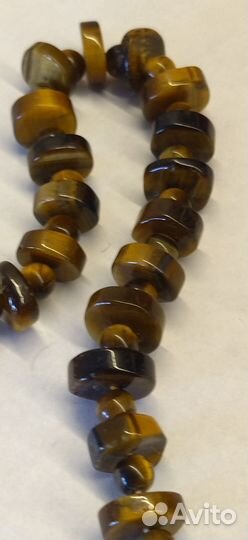 Бусы камень-тигровый глаз 49 см