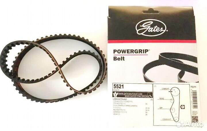 Ремень грм Power Grip ваз 2108 Gates 5521