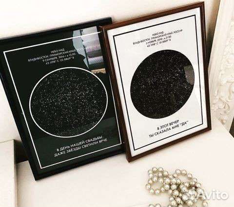 Подарок карта звёздного неба