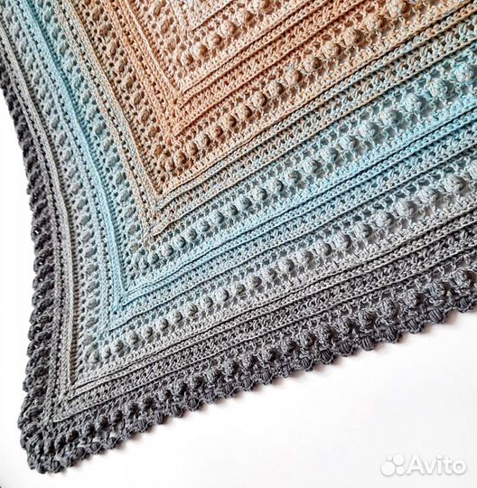 Вязаная косынка/бактус/платок ручной работы