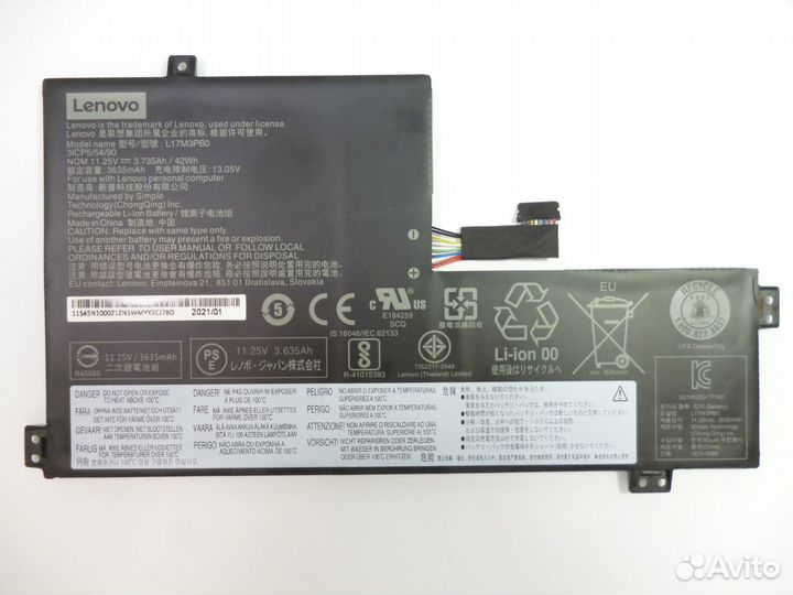 Новый аккумулятор Lenovo Chromebook 100E 300E 500E