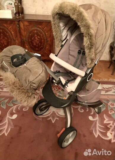 Коляска Stokke xplory 2в 1+зимний и летний кит