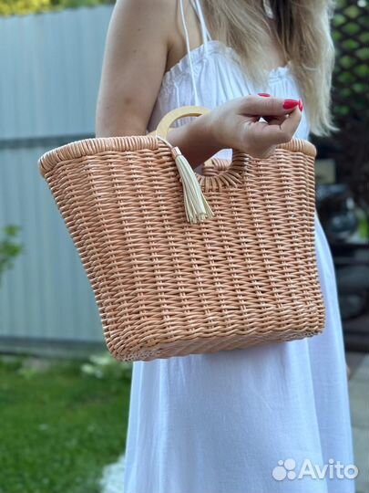 Сумка пляжная плетеная